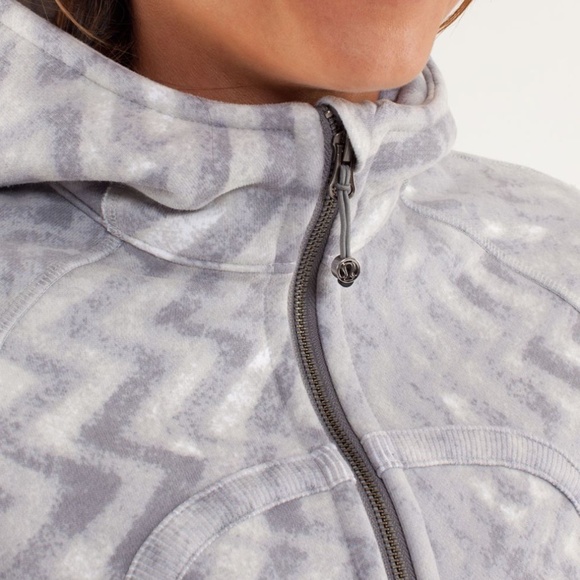 Lululemon Scuba Full Zip Hoodie Blazer Fossil/White - Picture 5 of 7